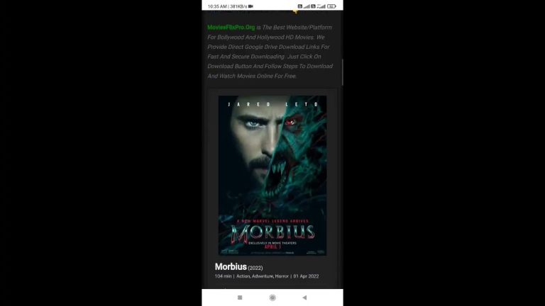 Baixar o filme Cinema Morbius pelo Mediafire